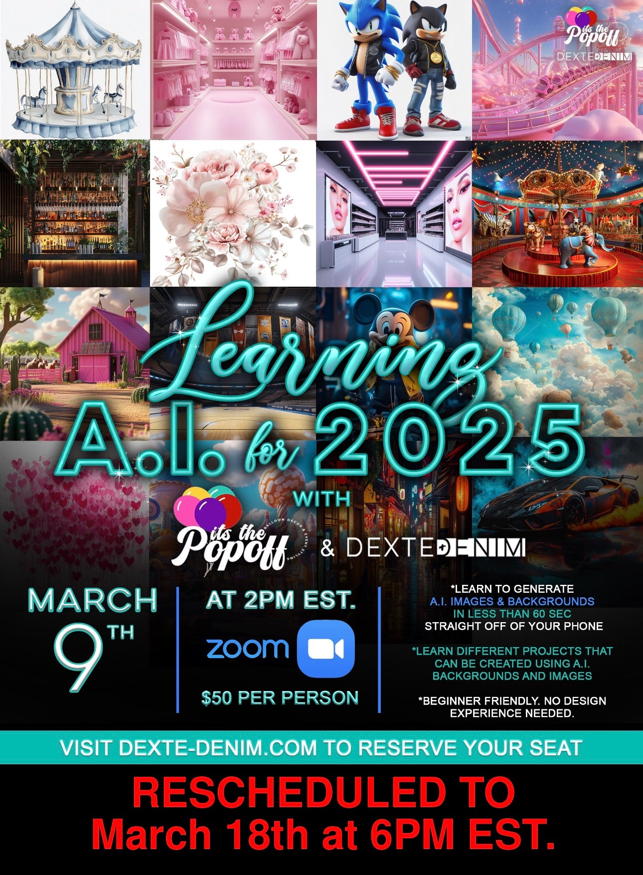 3/18 Learning A.I. w/ Its The Pop Off + DEXTEDENIM