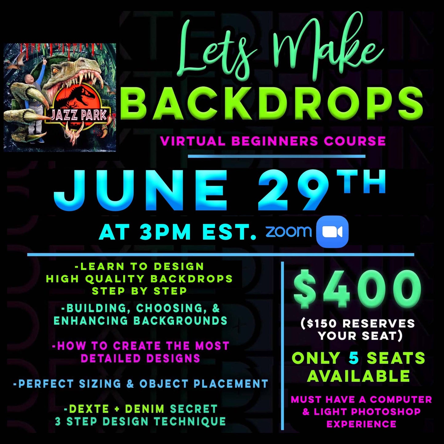 June 29 VIRTUAL - LETS MAKE BACKDROPS