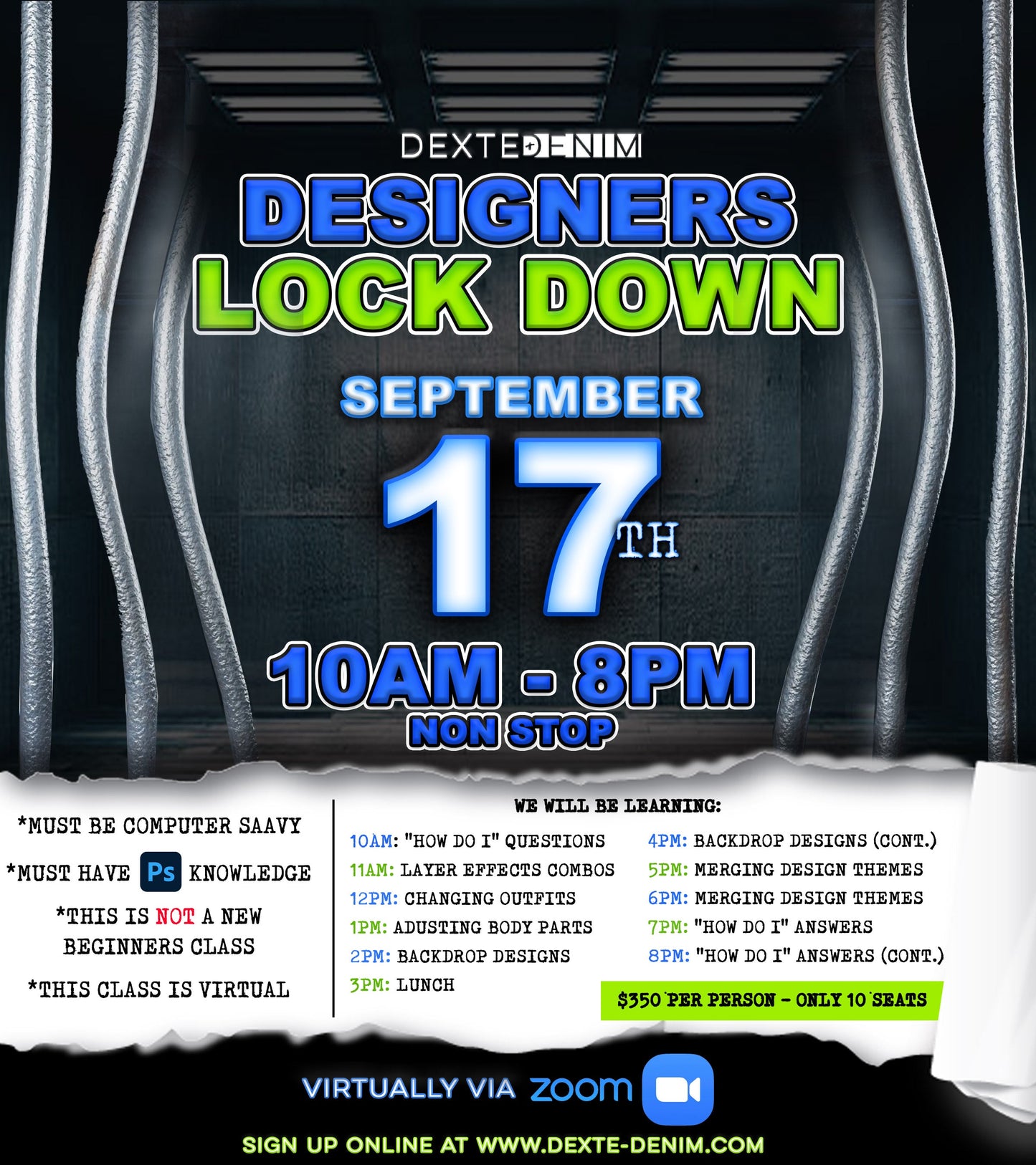 Sept 23- DESIGNERS LOCKDOWN