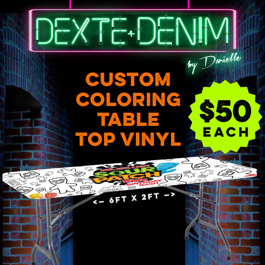 Custom Coloring Table Top Vinyl